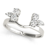 Wrap & Inserts Half Eternity Ring in Gold & Platinum