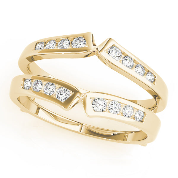 Wraps & Inserts Half Eternity Ring in Gold & Platinum