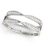 Channel Set Engagement Enhancer Half Eternity Ring in Gold & Platinum