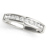 Channel Set Half Eternity Ring in Gold & Platinum