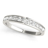 Channel Set Half Eternity Ring in Gold & Platinum
