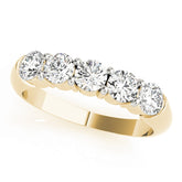 Prong Set Half Eternity Ring in Gold & Platinum