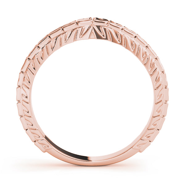Vintage Filigree Wedding Gold Band