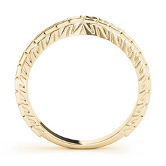 Vintage Filigree Wedding Gold Band