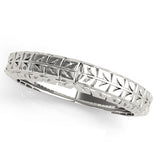 Vintage Filigree Wedding Gold Band