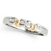 Channel Set Half Eternity Ring in Gold & Platinum