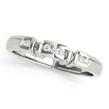 Channel Set Half Eternity Ring in Gold & Platinum