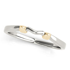 Curved Wedding Gold Band