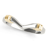 Curved Wedding Gold Band