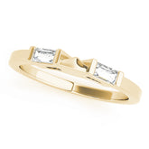 Baguette Half Eternity Ring in Gold & Platinum