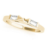 Baguette Half Eternity Ring in Gold & Platinum