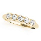 Prong Set Half Eternity Ring in Gold & Platinum