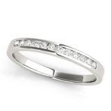 Channel Set Half Eternity Ring in Gold & Platinum