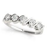 S- Half Eternity Ring in Gold & Platinum