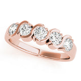 S- Half Eternity Ring in Gold & Platinum