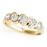S- Half Eternity Ring in Gold & Platinum