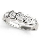 S- Half Eternity Ring in Gold & Platinum