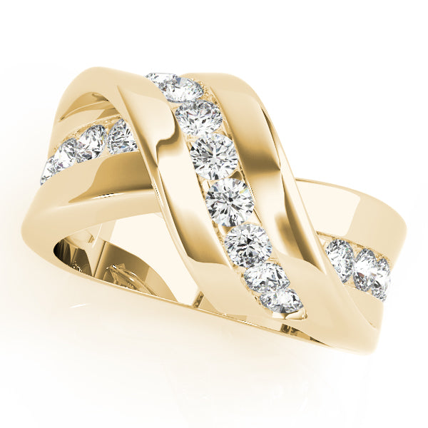 Diamond Rings Half Eternity Ring in Gold & Platinum