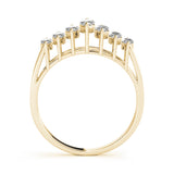 Fancy Marquise Half Eternity Ring in Gold & Platinum
