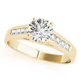 Sculpted Trellis Round Diamond Engagement Ring — 9K/18K Gold & Platinum