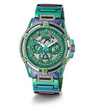 Guess Men's Multi-Function Iridescent Stainless Steel Watch