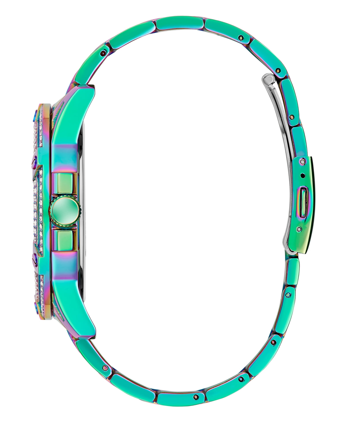 Guess Men's Multi-Function Iridescent Stainless Steel Watch