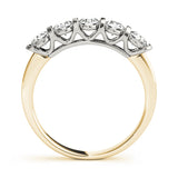 Bar Set Half Eternity Ring in Gold & Platinum