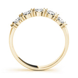 Bar Set Wedding Half Eternity Ring in Gold & Platinum