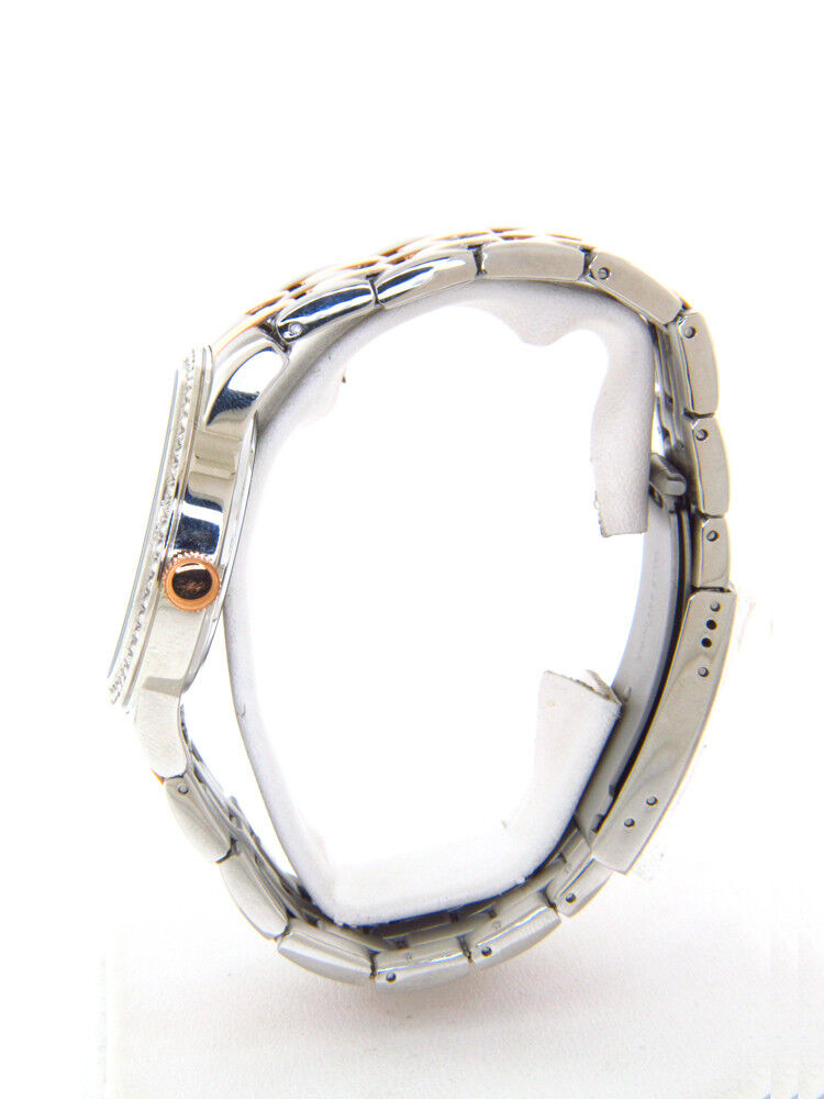 Fossil Stella Bq1419 Ladies Crystals Rose Gold Fac E Steel Case Bracelet Casual