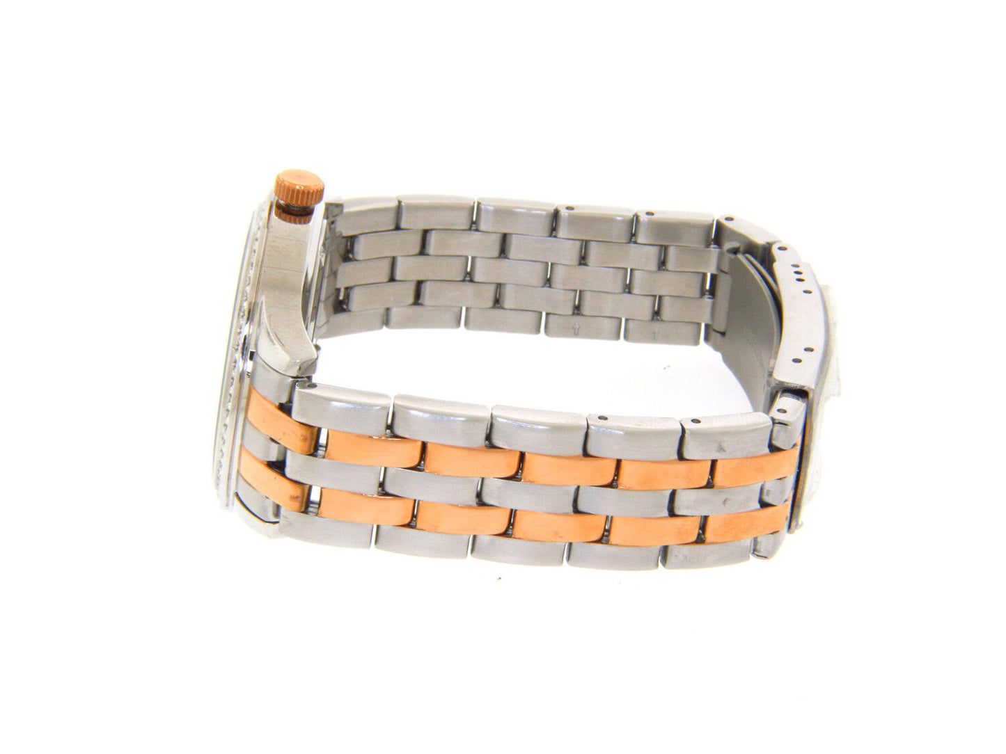 Fossil Stella Bq1419 Ladies Crystals Rose Gold Fac E Steel Case Bracelet Casual