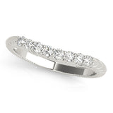 Vintage-Inspired Curved Half Eternity Ring in Gold & Platinum