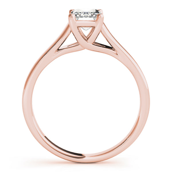 Lab-Grown Emerald Cut D-VVS Diamond Classic Four-Prong Solitaire Engagement Ring.