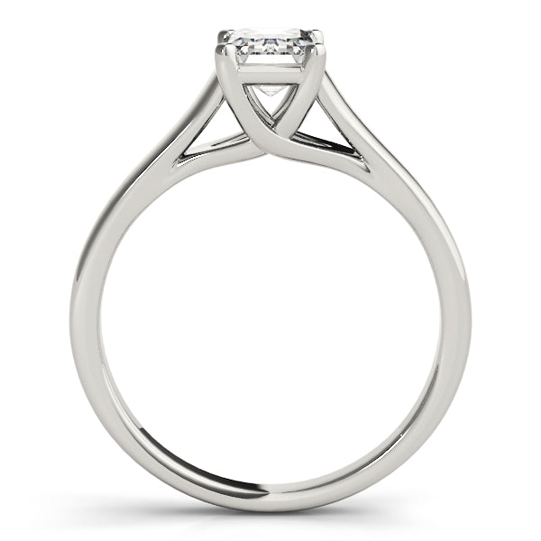 Lab-Grown Emerald Cut D-VVS Diamond Classic Four-Prong Solitaire Engagement Ring.