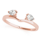 2-Stone Pear Cut Wraps & Inserts Half Eternity Ring in Gold & Platinum