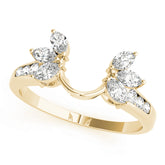 Nature Inspired Wraps & Inserts Half Eternity Ring in Gold & Platinum