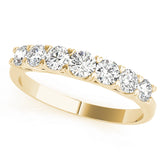 Prong Set Half Eternity Ring in Gold & Platinum