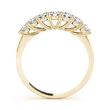Prong Set Half Eternity Ring in Gold & Platinum