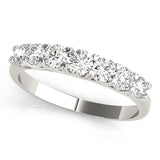 Prong Set Half Eternity Ring in Gold & Platinum
