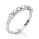 Runder, im Labor gezüchteter 7-Stein-Diamant-Verlobungsring, Geschenk für Sie, Farbe D, Reinheit VVS