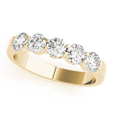 Prong Set Half Eternity Ring in Gold & Platinum