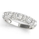 Vintage-Inspired Half Eternity Ring in Gold & Platinum