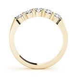 Shared Prong Half Eternity Ring in Gold & Platinum