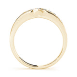 Curved Bands Half Eternity Ring in Gold & Platinum