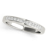 Channel Fancy Princess Cut Half Eternity Ring in Gold & Platinum