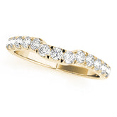 U-Prong Curved Half Eternity Ring in Gold & Platinum