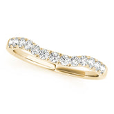 Split Prong Curved Half Eternity Ring in Gold & Platinum
