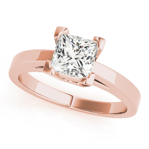 Princess Cut Diamond Solitaire V-Split Engagement Ring.
