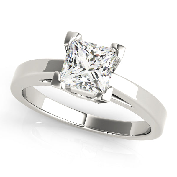 Princess Cut Diamond Solitaire V-Split Engagement Ring.