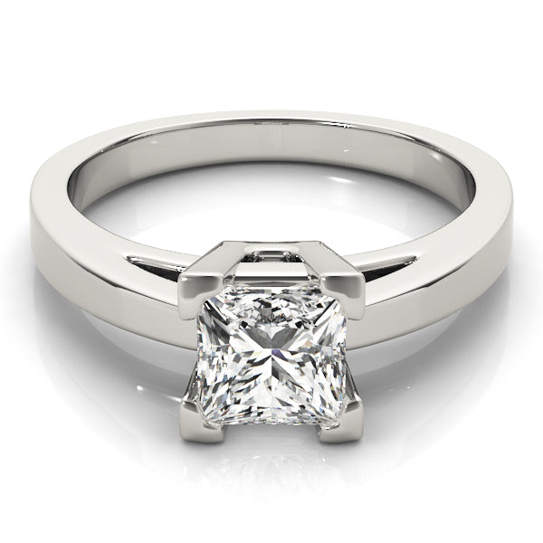 Princess Cut Diamond Solitaire V-Split Engagement Ring.