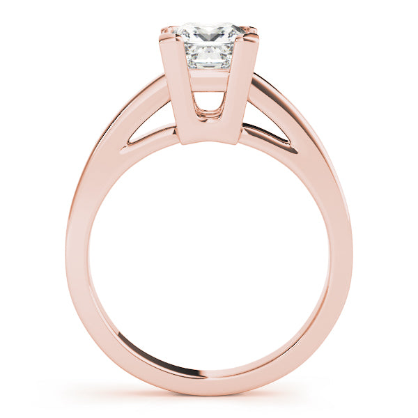 Princess Cut Diamond Solitaire V-Split Engagement Ring.